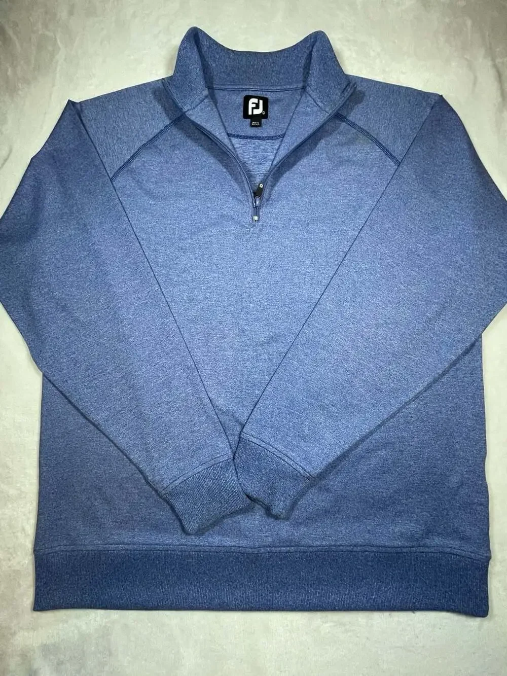 FootJoy FJ Men's Heather Blue 1/4 Zip Golf Pullover